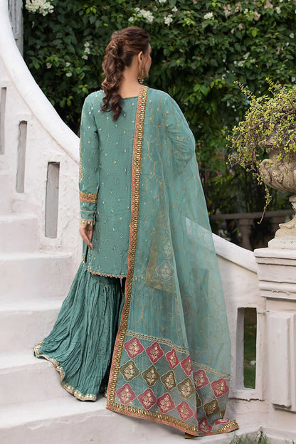 Maria B | Luxury Formals | SF-EA23-18R1-Ferozi - Formal Dress - available at Maria Faisal in UK and USA.