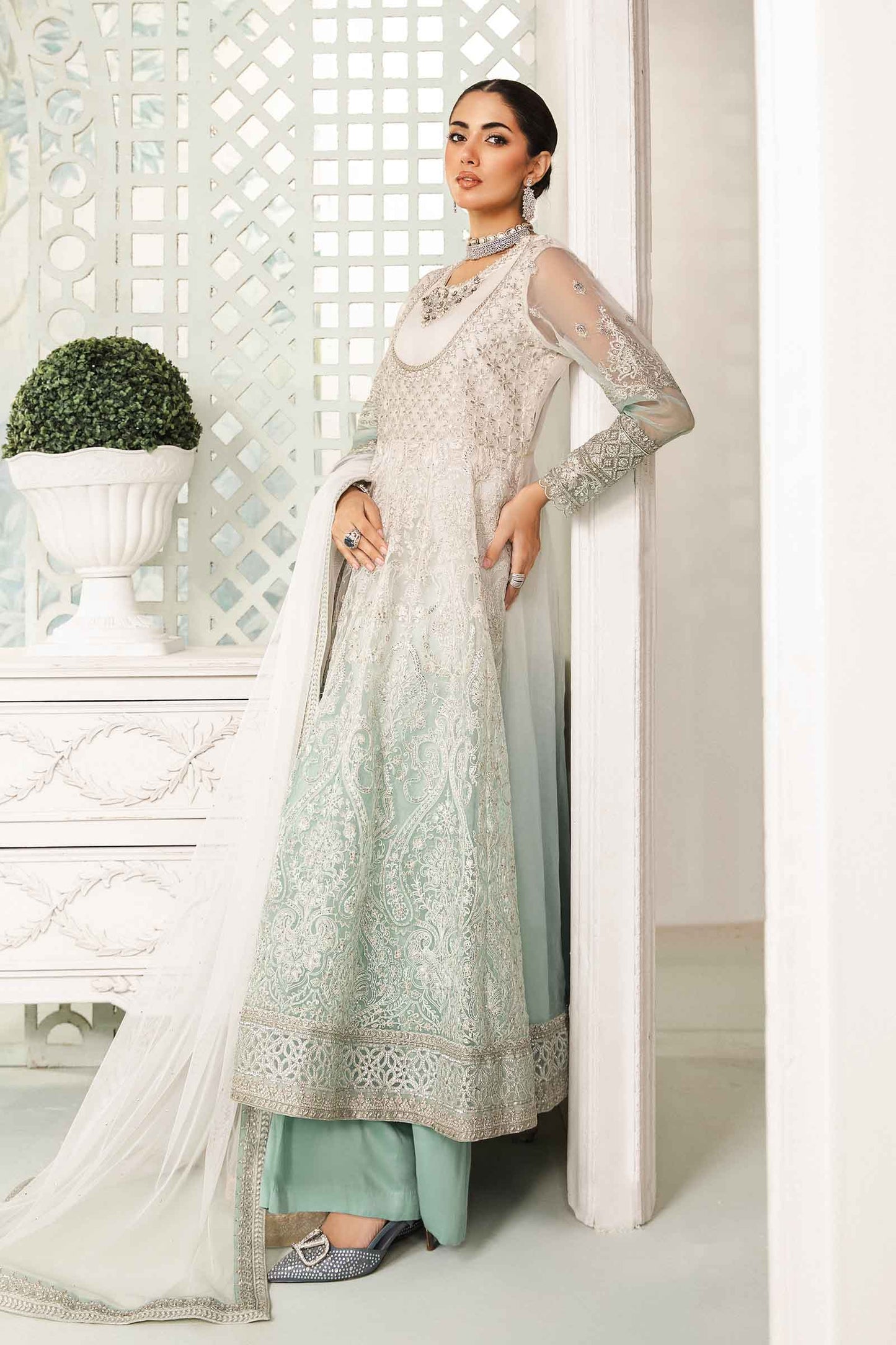 Maira B | Ready to Wear | SF-EA24-18 by Maria Faisal - Registered Vendor of : Maria B - type : Wedding Dress - 100% original wedding dresses