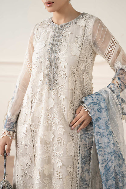 Maria B | Luxury Formals Pre Fall | SF-EA25-05R1-Off White - Formal Dress - available at Maria Faisal in UK and USA.