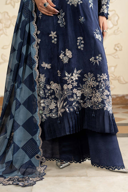 Maria B | Luxury Formals Pre Fall | SF-EA26-12-Blue - Formal Dress - available at Maria Faisal in UK and USA.