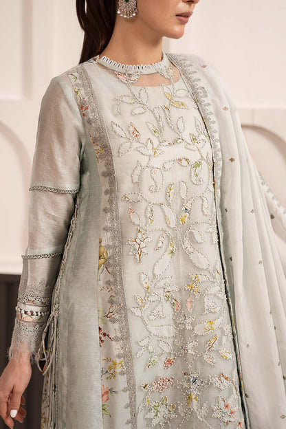 Maria B | Luxury Formals Pre Fall | SF-EA26-24-Ice Blue - Formal Dress - available at Maria Faisal in UK and USA.