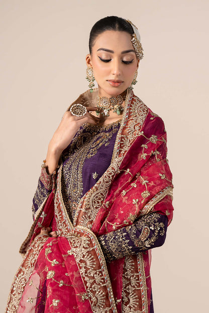 Maira B | Ready to Wear | SF-EF25-02 Purple by Maria Faisal - Registered Vendor of : Maria B - type : Wedding Dress - 100% original wedding dresses