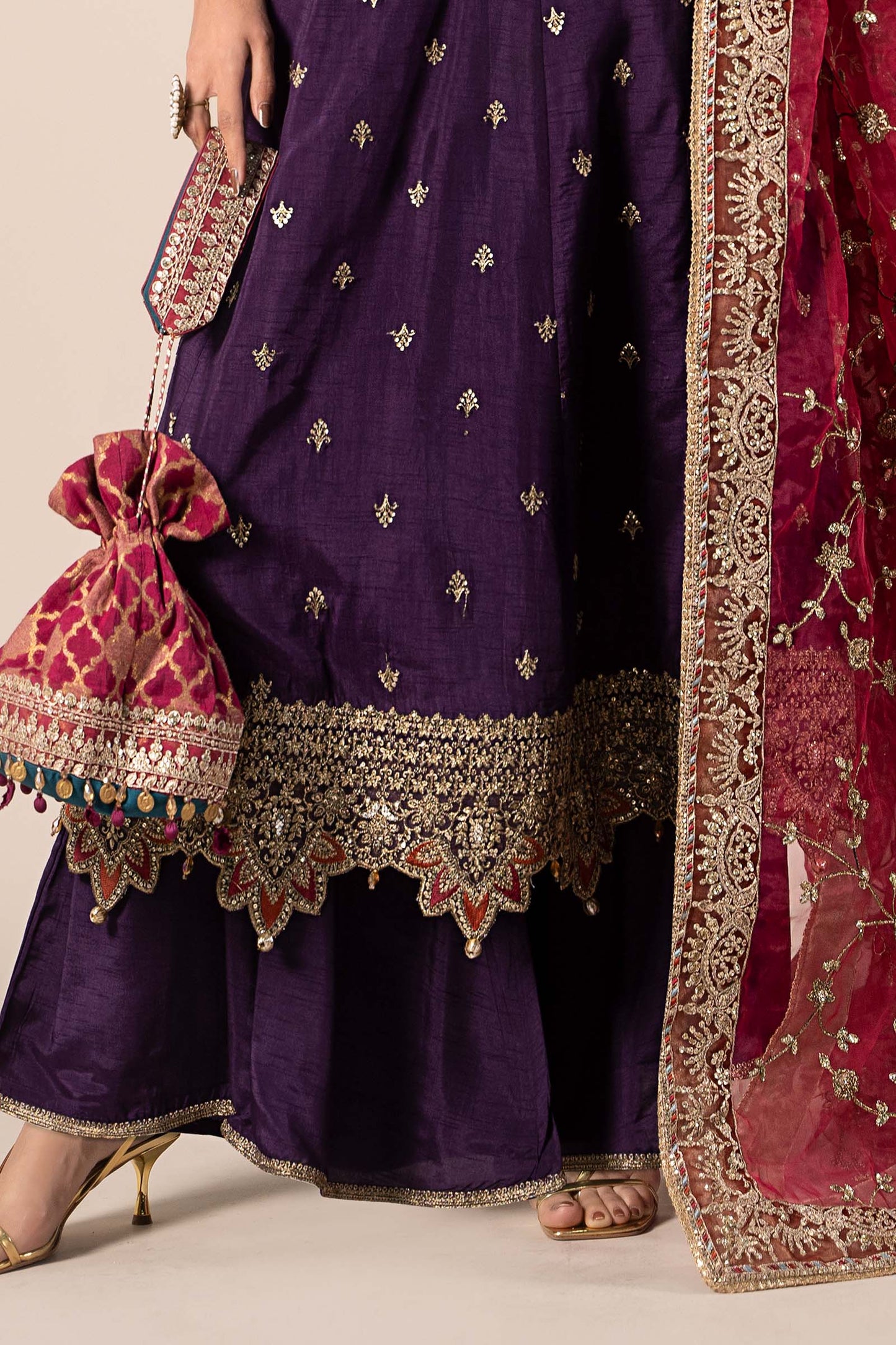 Maira B | Ready to Wear | SF-EF25-02 Purple by Maria Faisal - Registered Vendor of : Maria B - type : Wedding Dress - 100% original wedding dresses