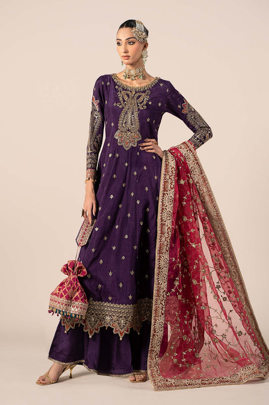 Maira B | Ready to Wear | SF-EF25-02 Purple by Maria Faisal - Registered Vendor of : Maria B - type : Wedding Dress - 100% original wedding dresses