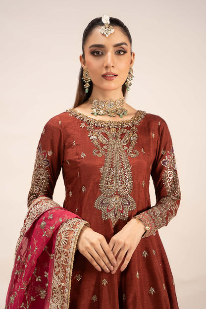 Maira B | Ready to Wear | SF-EF25-02 Rust by Maria Faisal - Registered Vendor of : Maria B - type : Wedding Dress - 100% original wedding dresses