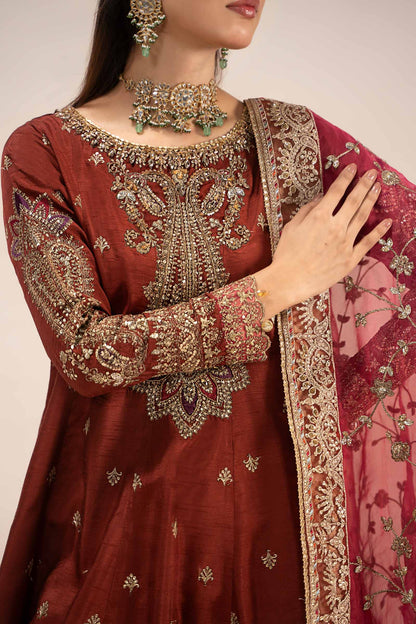 Maira B | Ready to Wear | SF-EF25-02 Rust by Maria Faisal - Registered Vendor of : Maria B - type : Wedding Dress - 100% original wedding dresses