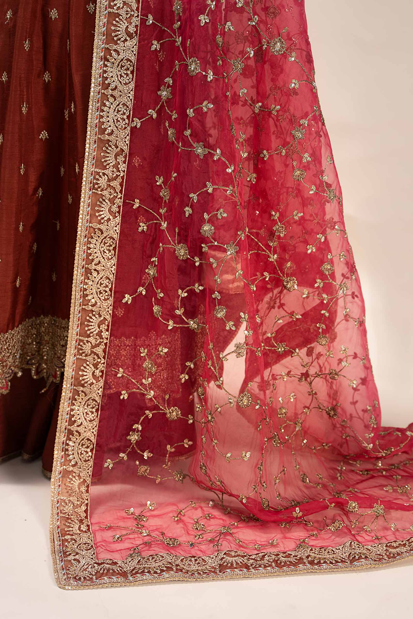 Maira B | Ready to Wear | SF-EF25-02 Rust by Maria Faisal - Registered Vendor of : Maria B - type : Wedding Dress - 100% original wedding dresses