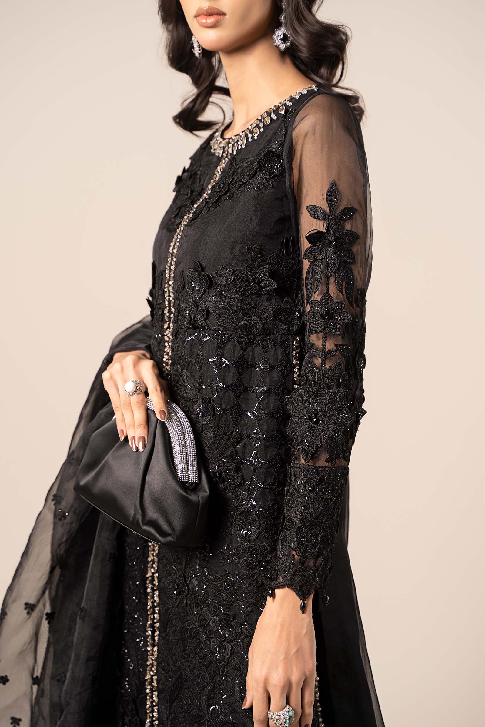 Maira B | Ready to Wear | SF-EF25-04 Black by Maria Faisal - Registered Vendor of : Maria B - type : Wedding Dress - 100% original wedding dresses