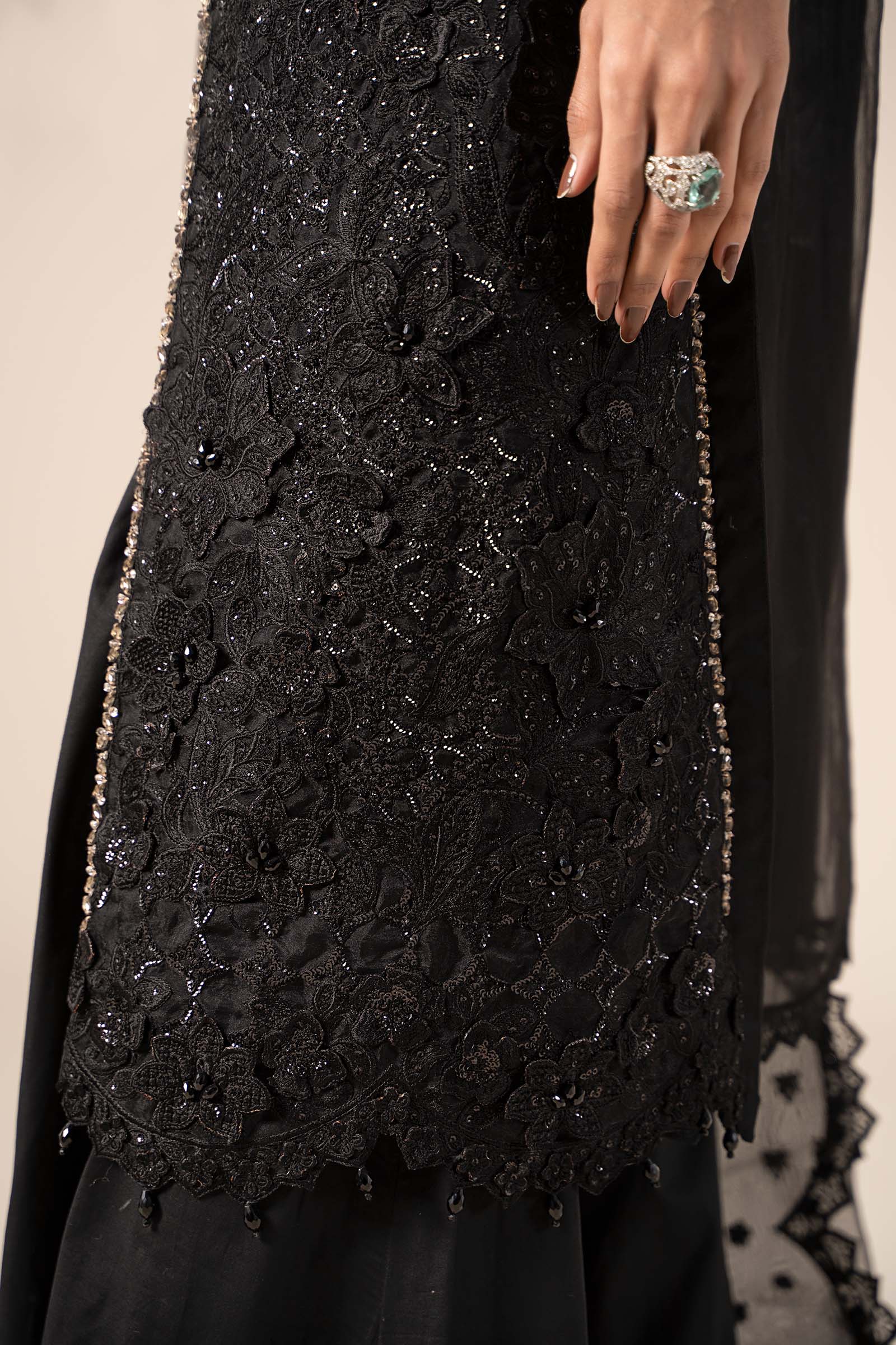 Maira B | Ready to Wear | SF-EF25-04 Black by Maria Faisal - Registered Vendor of : Maria B - type : Wedding Dress - 100% original wedding dresses