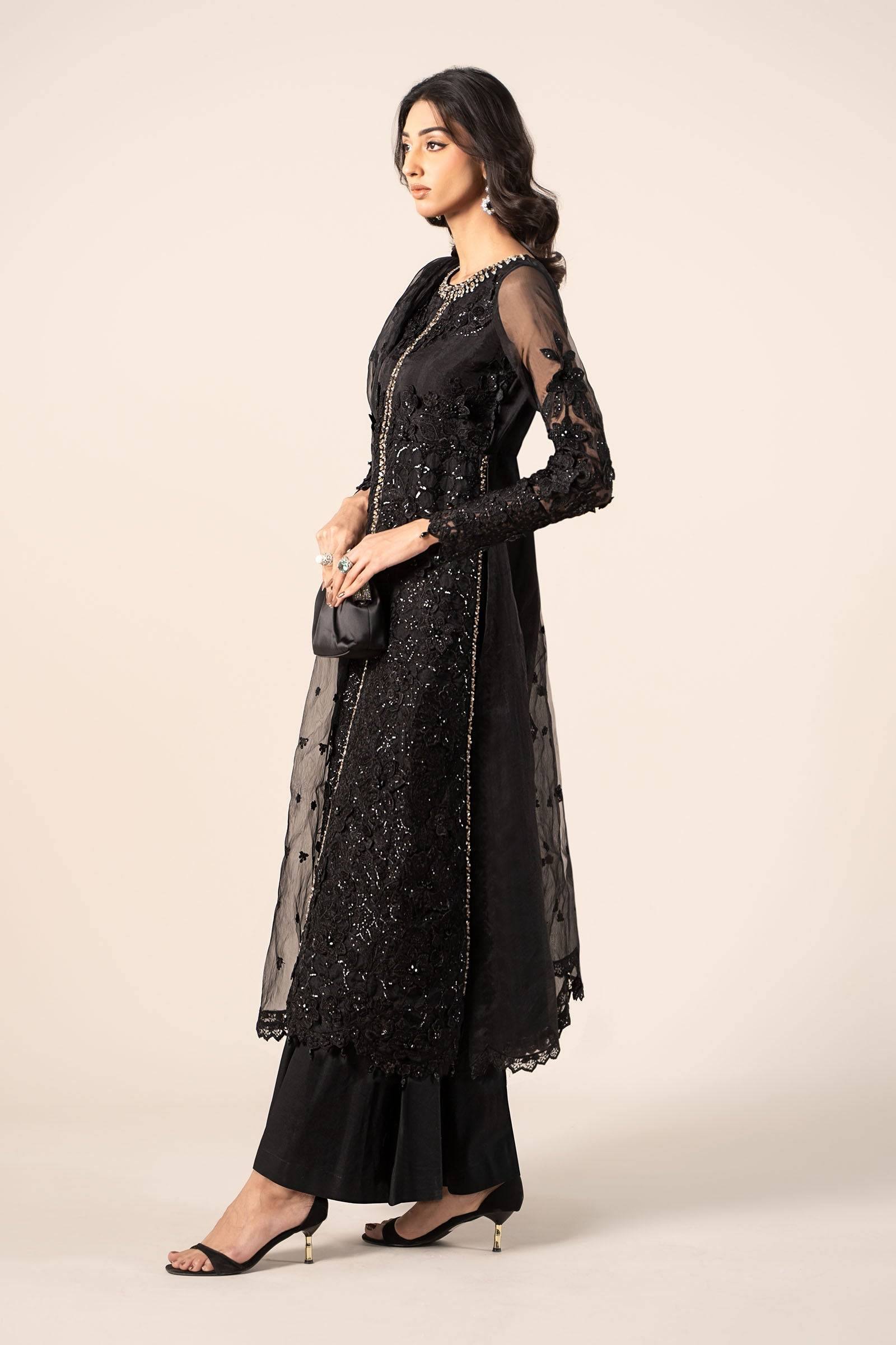 Maira B | Ready to Wear | SF-EF25-04 Black by Maria Faisal - Registered Vendor of : Maria B - type : Wedding Dress - 100% original wedding dresses