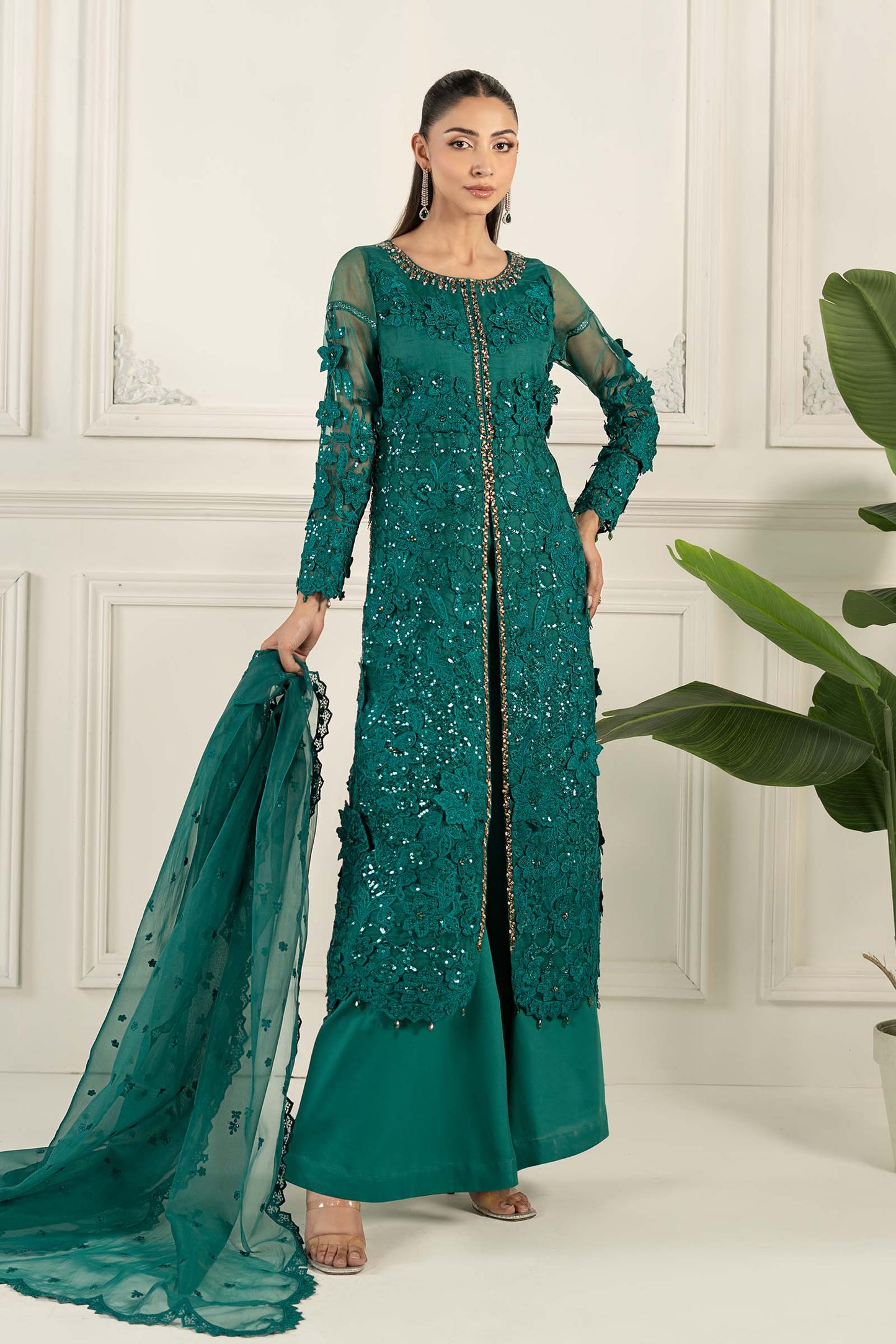 Maria B | Formal Wears | SF-EF25-04 by Maria Faisal - Registered Vendor of : Maria B - type : Ladies Clothes - 100% original wedding dresses