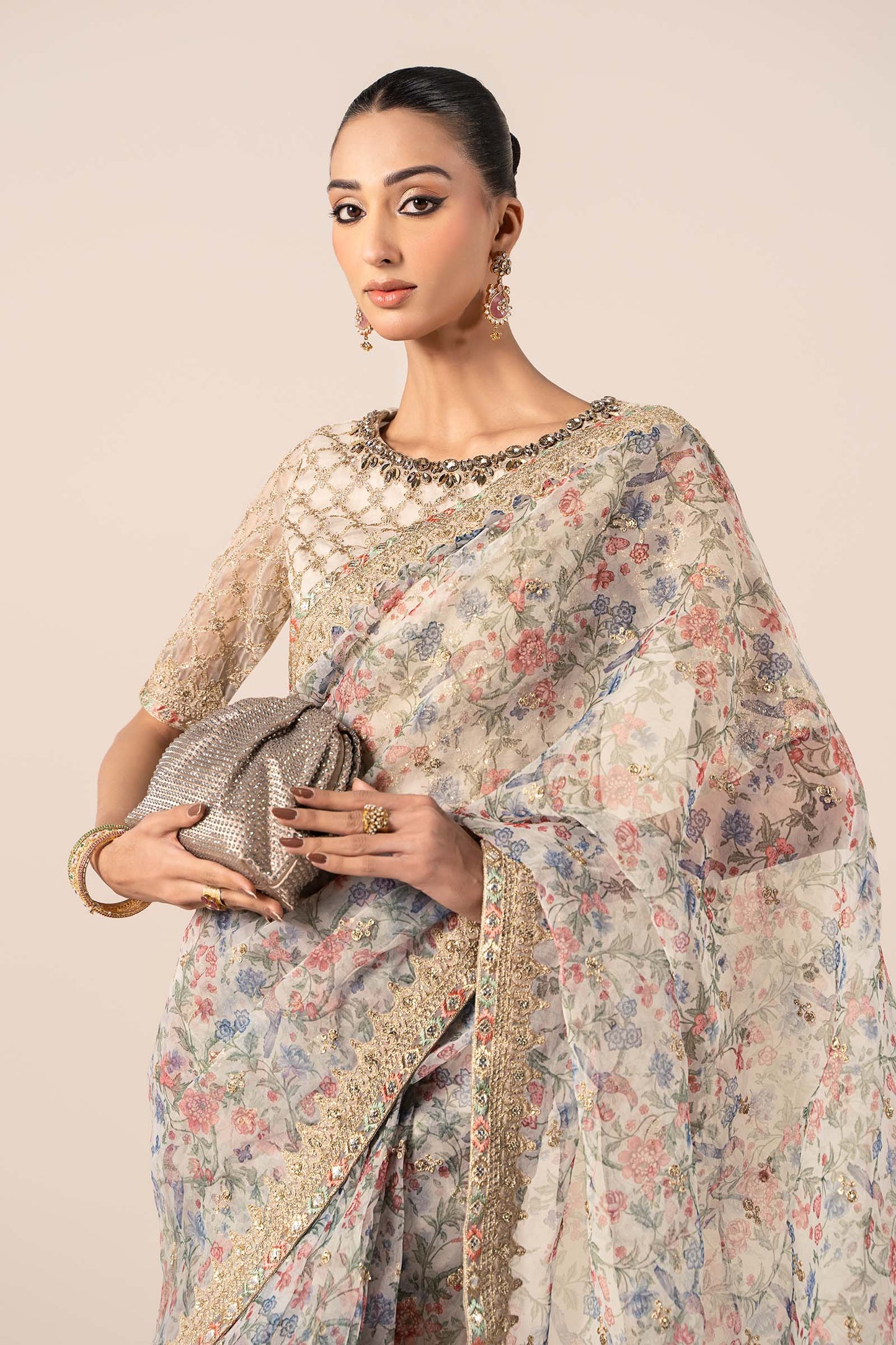 Maira B | Ready to Wear | SF-EF25-08 Beige by Maria Faisal - Registered Vendor of : Maria B - type : Wedding Dress - 100% original wedding dresses