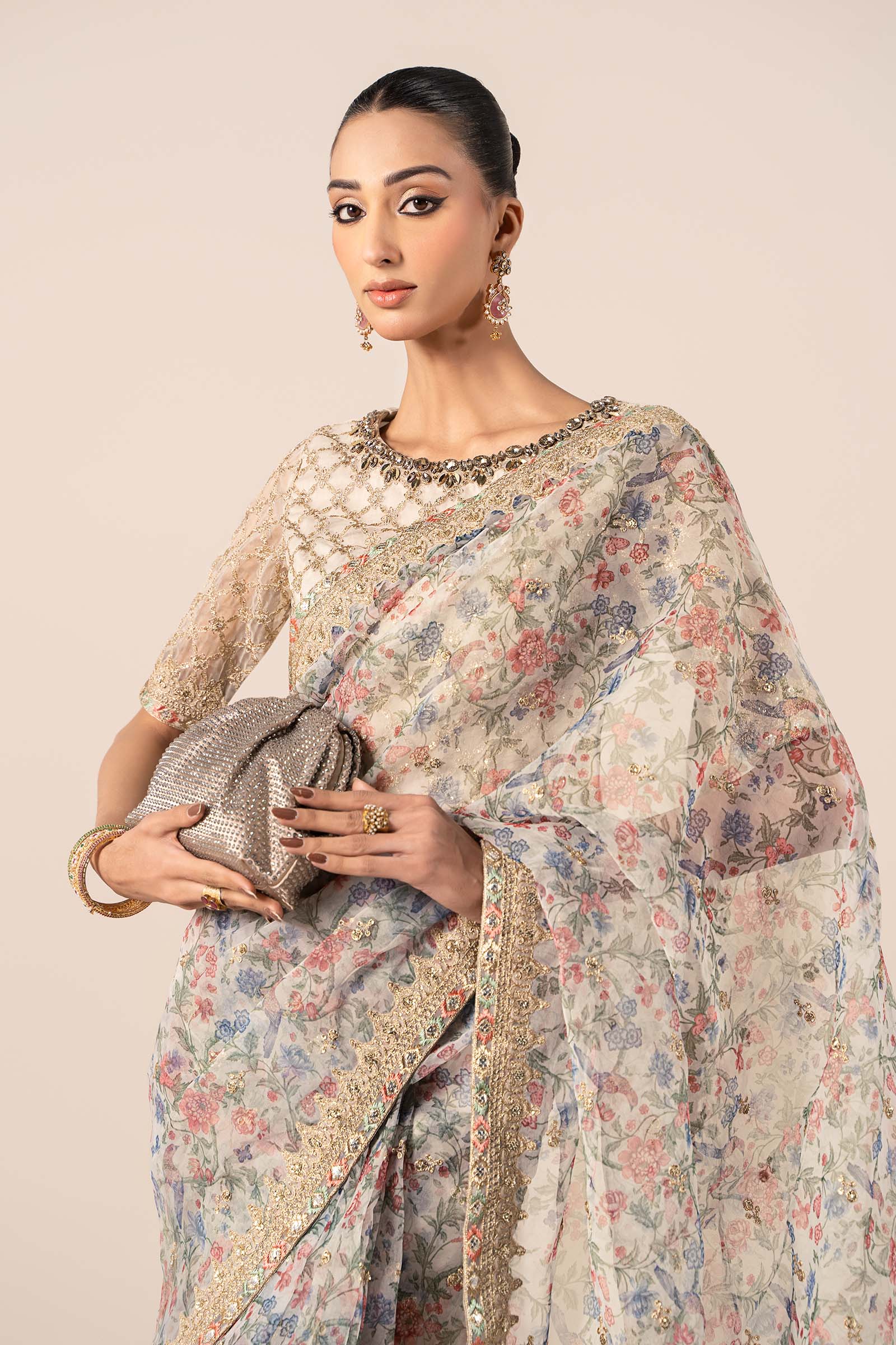 Maira B | Ready to Wear | SF-EF25-08 Beige by Maria Faisal - Registered Vendor of : Maria B - type : Wedding Dress - 100% original wedding dresses