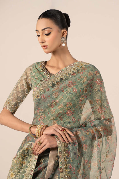 Maira B | Ready to Wear | SF-EF25-08 Green by Maria Faisal - Registered Vendor of : Maria B - type : Wedding Dress - 100% original wedding dresses