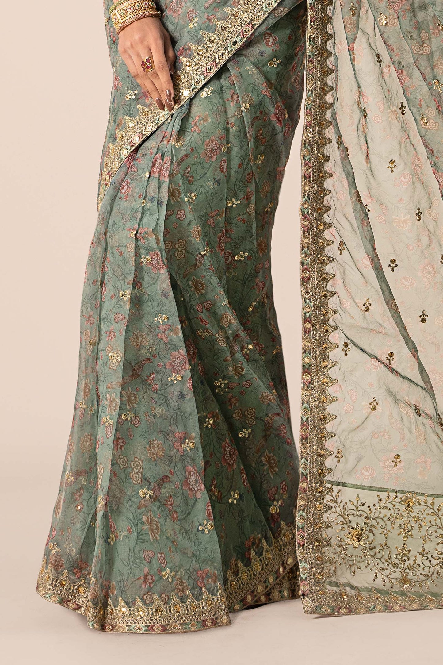Maira B | Ready to Wear | SF-EF25-08 Green by Maria Faisal - Registered Vendor of : Maria B - type : Wedding Dress - 100% original wedding dresses