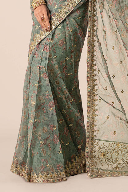 Maira B | Ready to Wear | SF-EF25-08 Green by Maria Faisal - Registered Vendor of : Maria B - type : Wedding Dress - 100% original wedding dresses