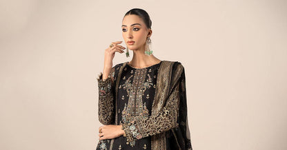 Maira B | Ready to Wear | SF-EF25-24 Black by Maria Faisal - Registered Vendor of : Maria B - type : Wedding Dress - 100% original wedding dresses