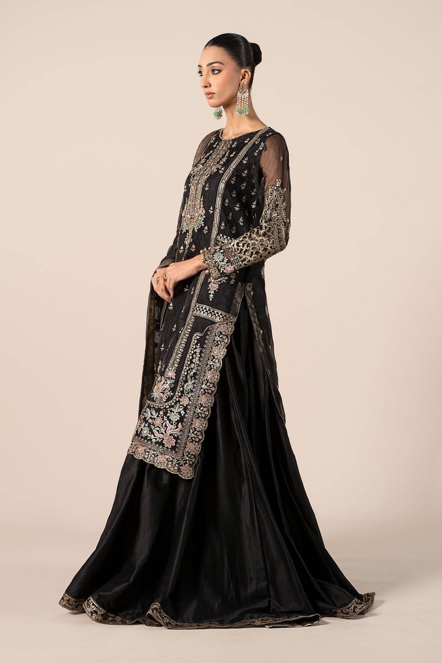 Maira B | Ready to Wear | SF-EF25-24 Black by Maria Faisal - Registered Vendor of : Maria B - type : Wedding Dress - 100% original wedding dresses