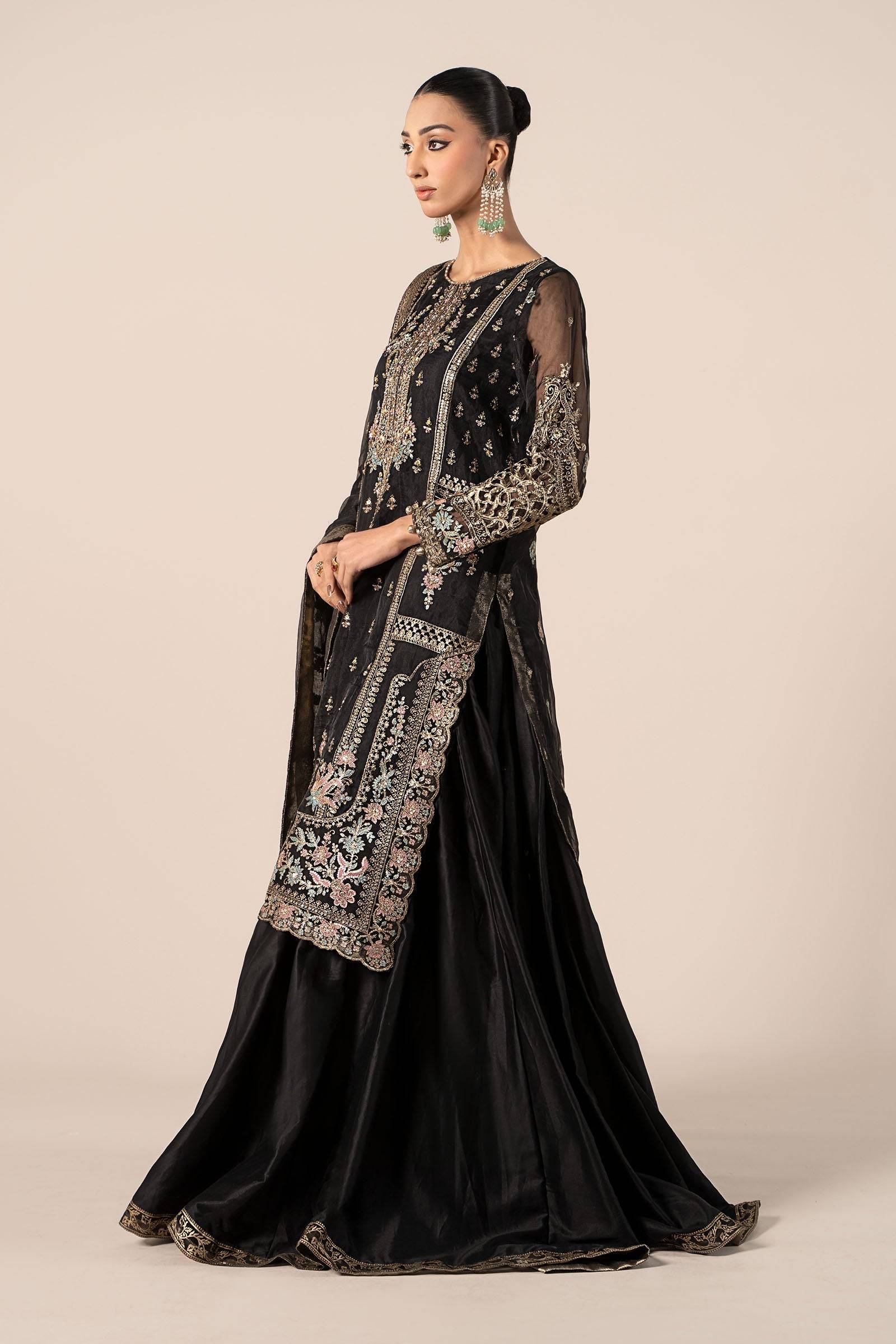 Maira B | Ready to Wear | SF-EF25-24 Black by Maria Faisal - Registered Vendor of : Maria B - type : Wedding Dress - 100% original wedding dresses