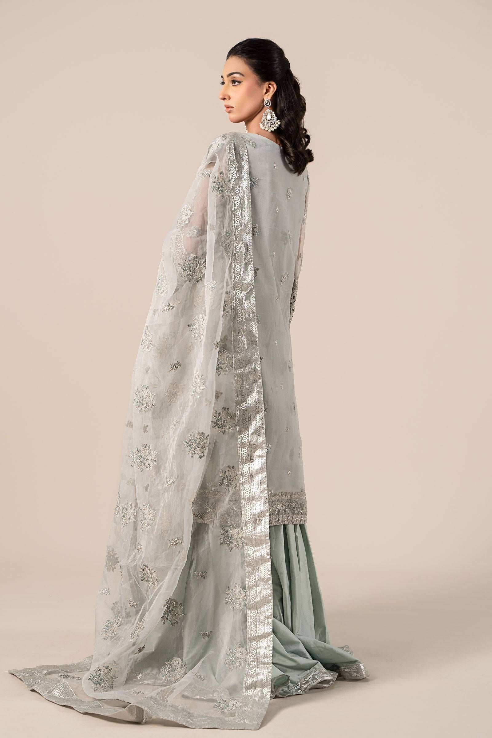 Maira B | Ready to Wear | SF-EF25-24 Light Blue by Maria Faisal - Registered Vendor of : Maria B - type : Wedding Dress - 100% original wedding dresses