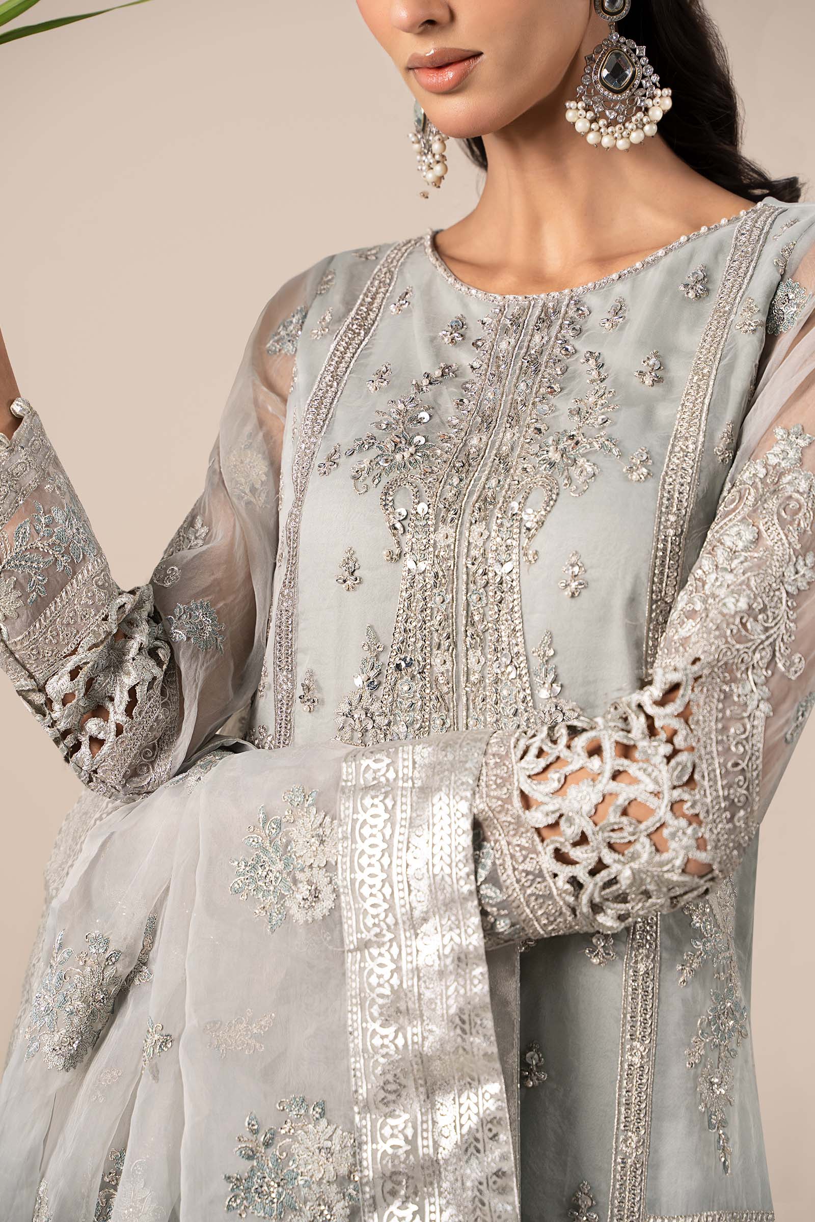 Maira B | Ready to Wear | SF-EF25-24 Light Blue by Maria Faisal - Registered Vendor of : Maria B - type : Wedding Dress - 100% original wedding dresses