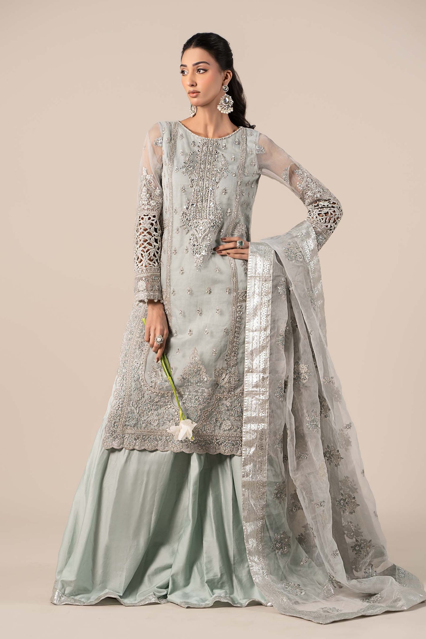 Maira B | Ready to Wear | SF-EF25-24 Light Blue by Maria Faisal - Registered Vendor of : Maria B - type : Wedding Dress - 100% original wedding dresses