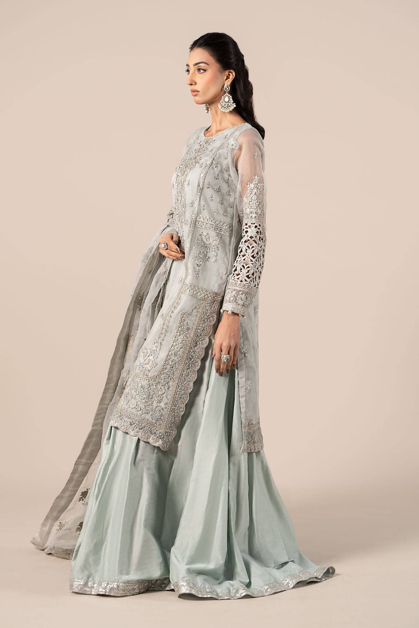 Maira B | Ready to Wear | SF-EF25-24 Light Blue by Maria Faisal - Registered Vendor of : Maria B - type : Wedding Dress - 100% original wedding dresses