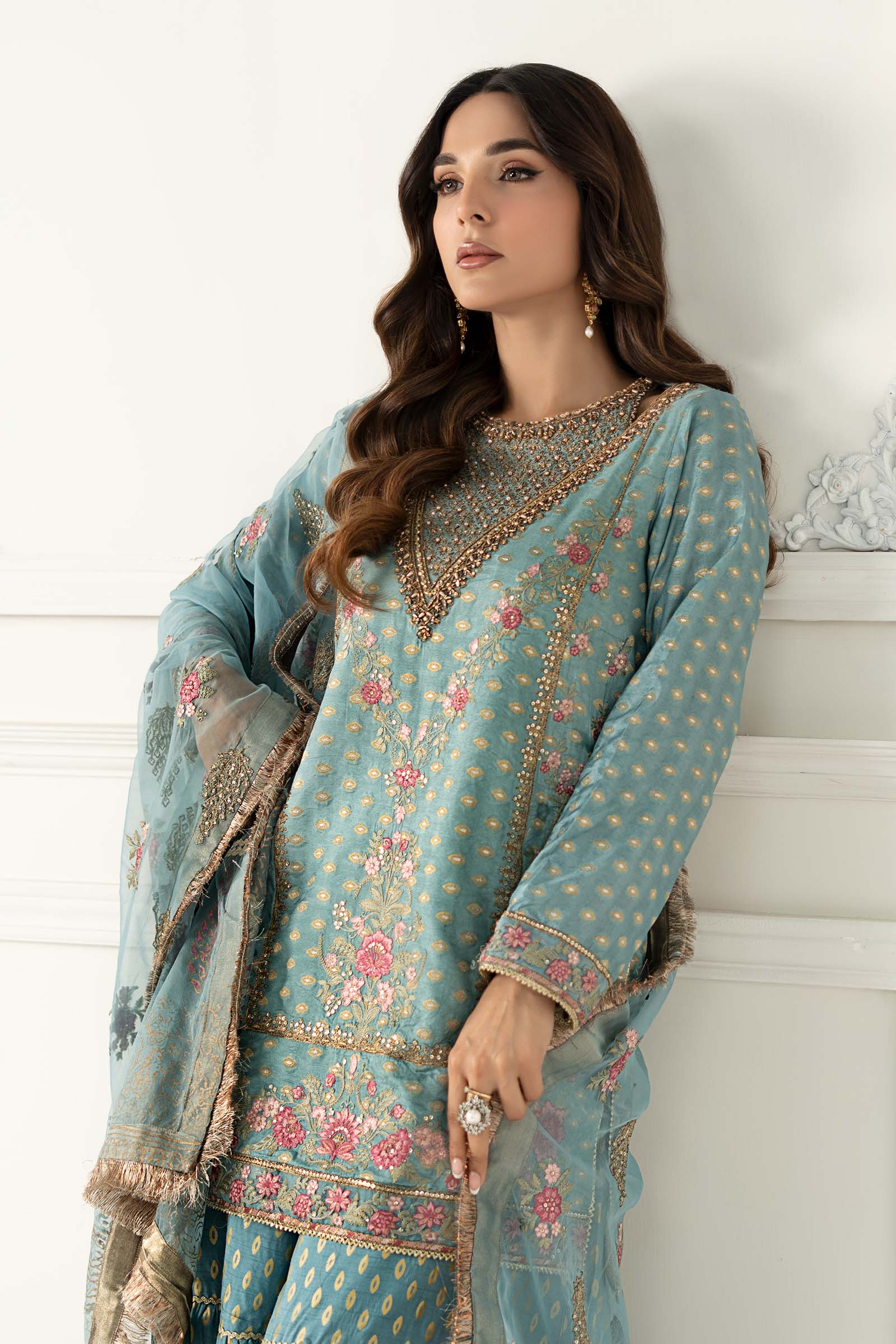 Maria B | Formal Wears | SF-EF25-31 by Maria Faisal - Registered Vendor of : Maria B - type : Ladies Clothes - 100% original wedding dresses