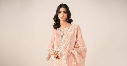 Maira B | Ready to Wear | SF-EF25-34 Peach by Maria Faisal - Registered Vendor of : Maria B - type : Wedding Dress - 100% original wedding dresses