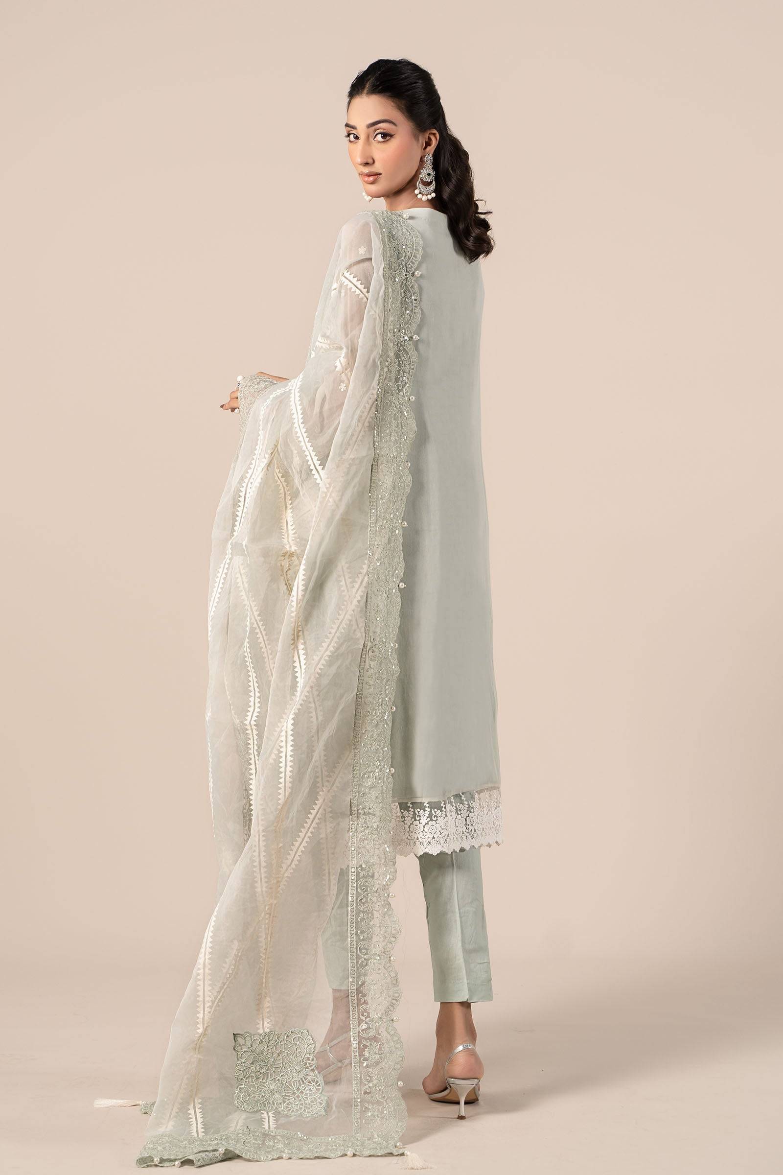 Maira B | Ready to Wear | SF-EF25-34 Ice Blue by Maria Faisal - Registered Vendor of : Maria B - type : Wedding Dress - 100% original wedding dresses