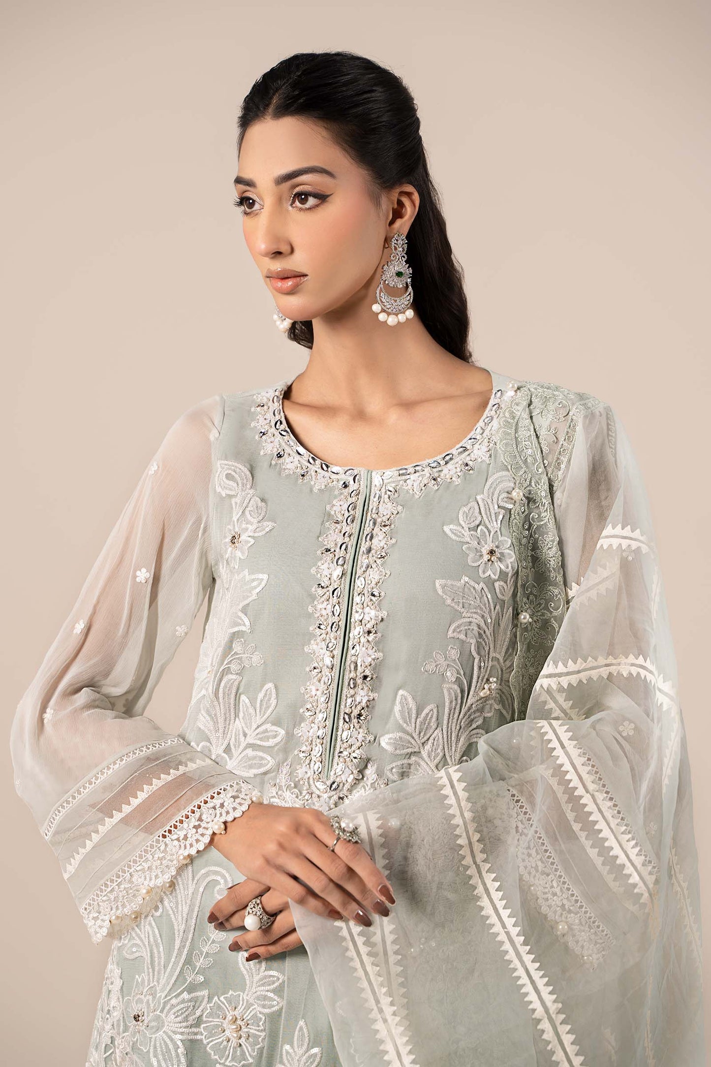Maira B | Ready to Wear | SF-EF25-34 Ice Blue by Maria Faisal - Registered Vendor of : Maria B - type : Wedding Dress - 100% original wedding dresses