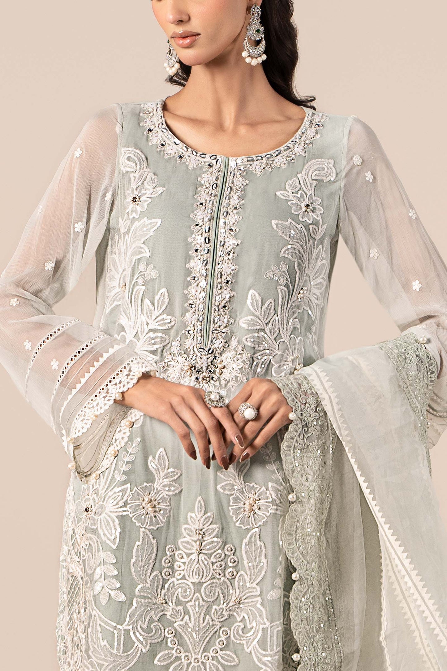 Maira B | Ready to Wear | SF-EF25-34 Ice Blue by Maria Faisal - Registered Vendor of : Maria B - type : Wedding Dress - 100% original wedding dresses