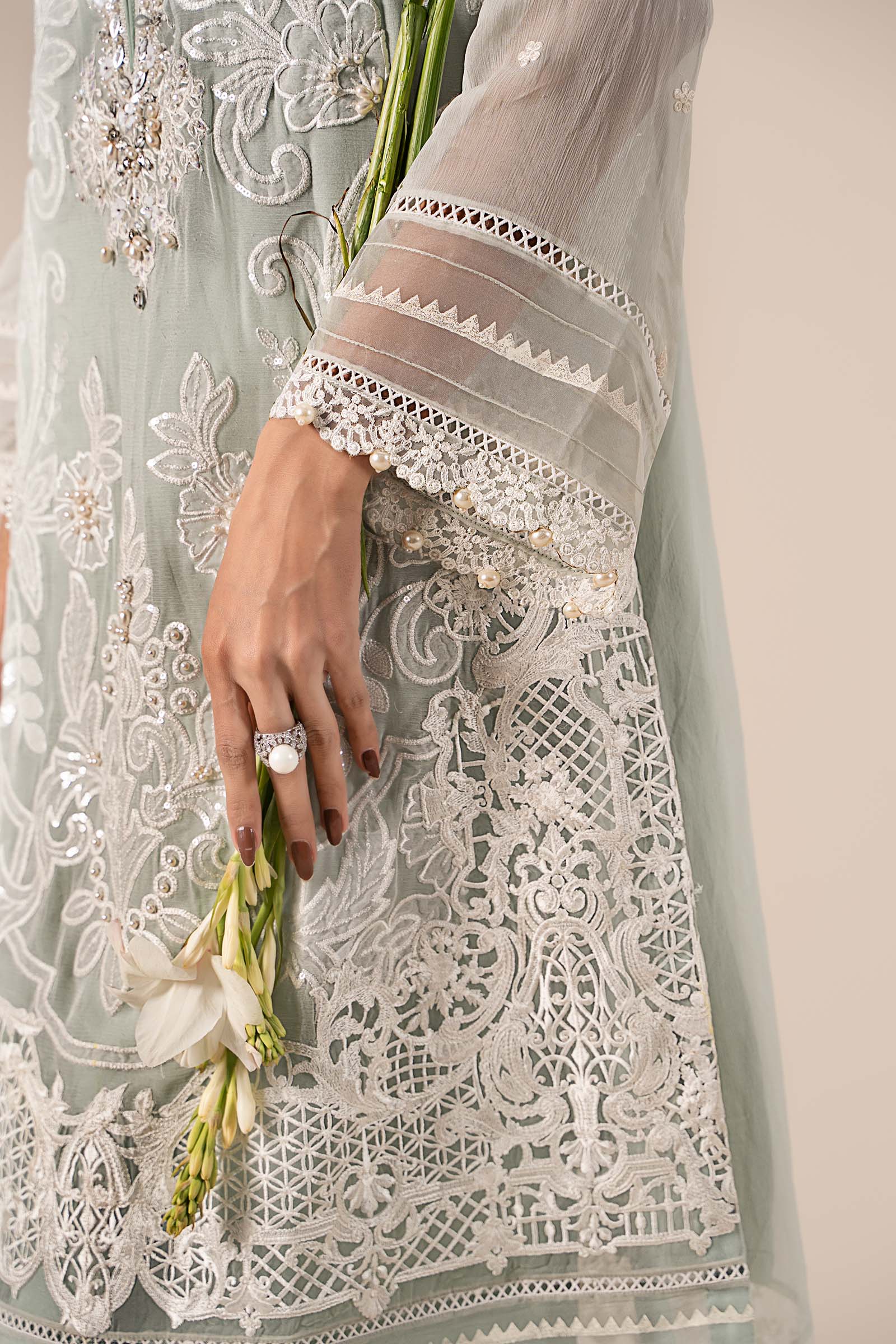 Maira B | Ready to Wear | SF-EF25-34 Ice Blue by Maria Faisal - Registered Vendor of : Maria B - type : Wedding Dress - 100% original wedding dresses