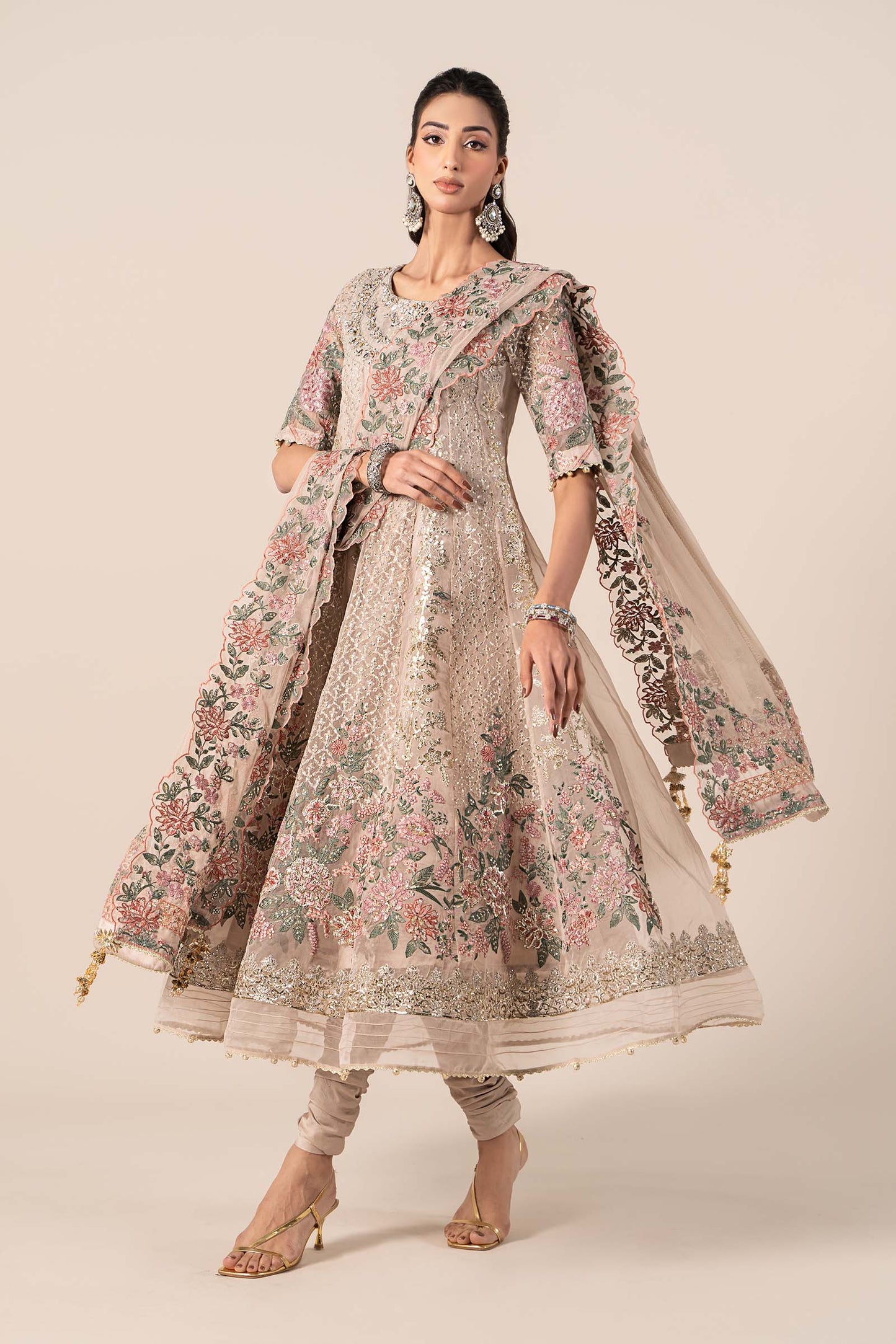 Maira B | Ready to Wear | SF-EF25-42 Grey by Maria Faisal - Registered Vendor of : Maria B - type : Wedding Dress - 100% original wedding dresses