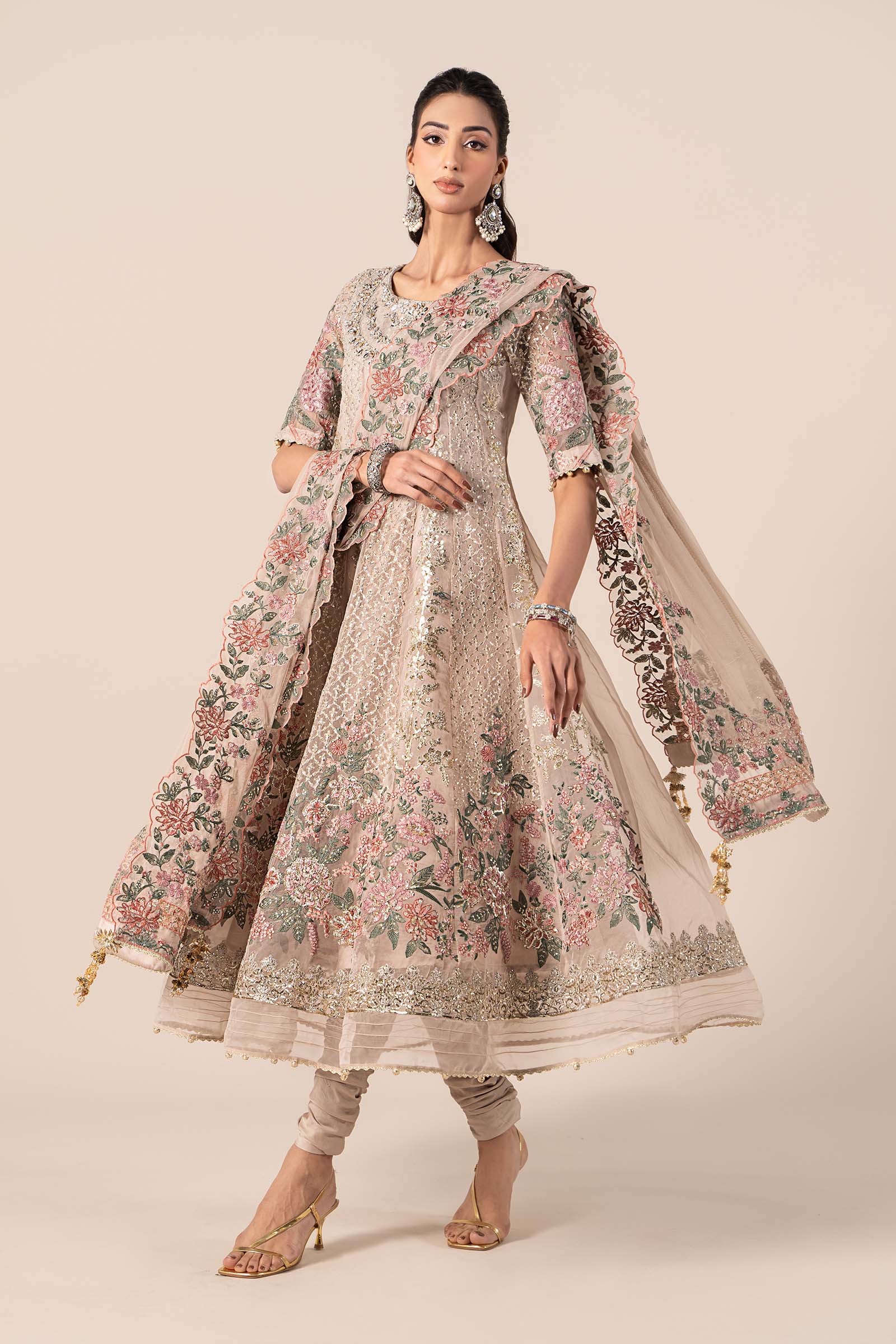 Maira B | Ready to Wear | SF-EF25-42 Grey by Maria Faisal - Registered Vendor of : Maria B - type : Wedding Dress - 100% original wedding dresses