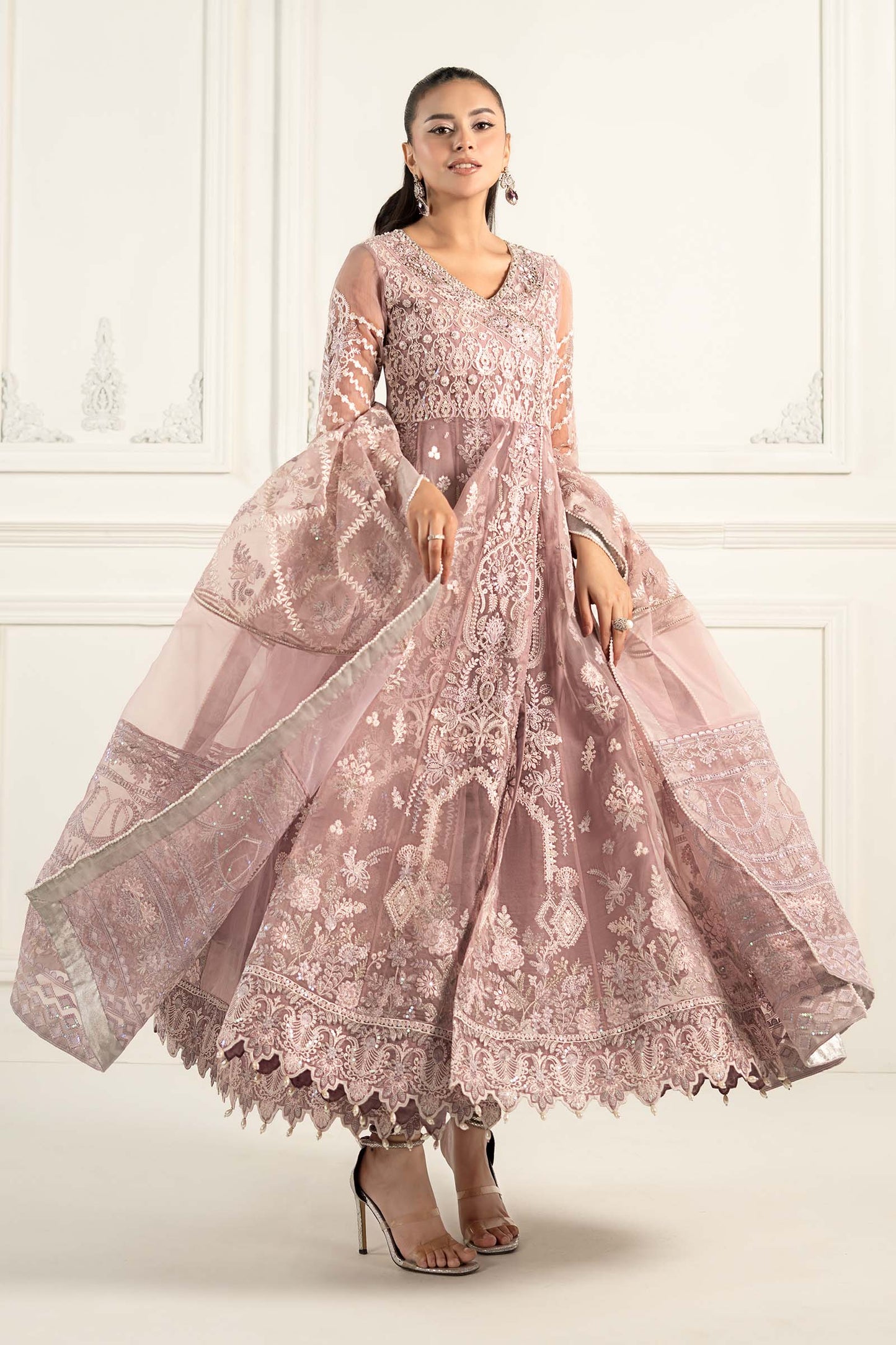 Maira B | Ready to Wear | SF-EF25-44 Lilac by Maria Faisal - Registered Vendor of : Maria B - type : Wedding Dress - 100% original wedding dresses