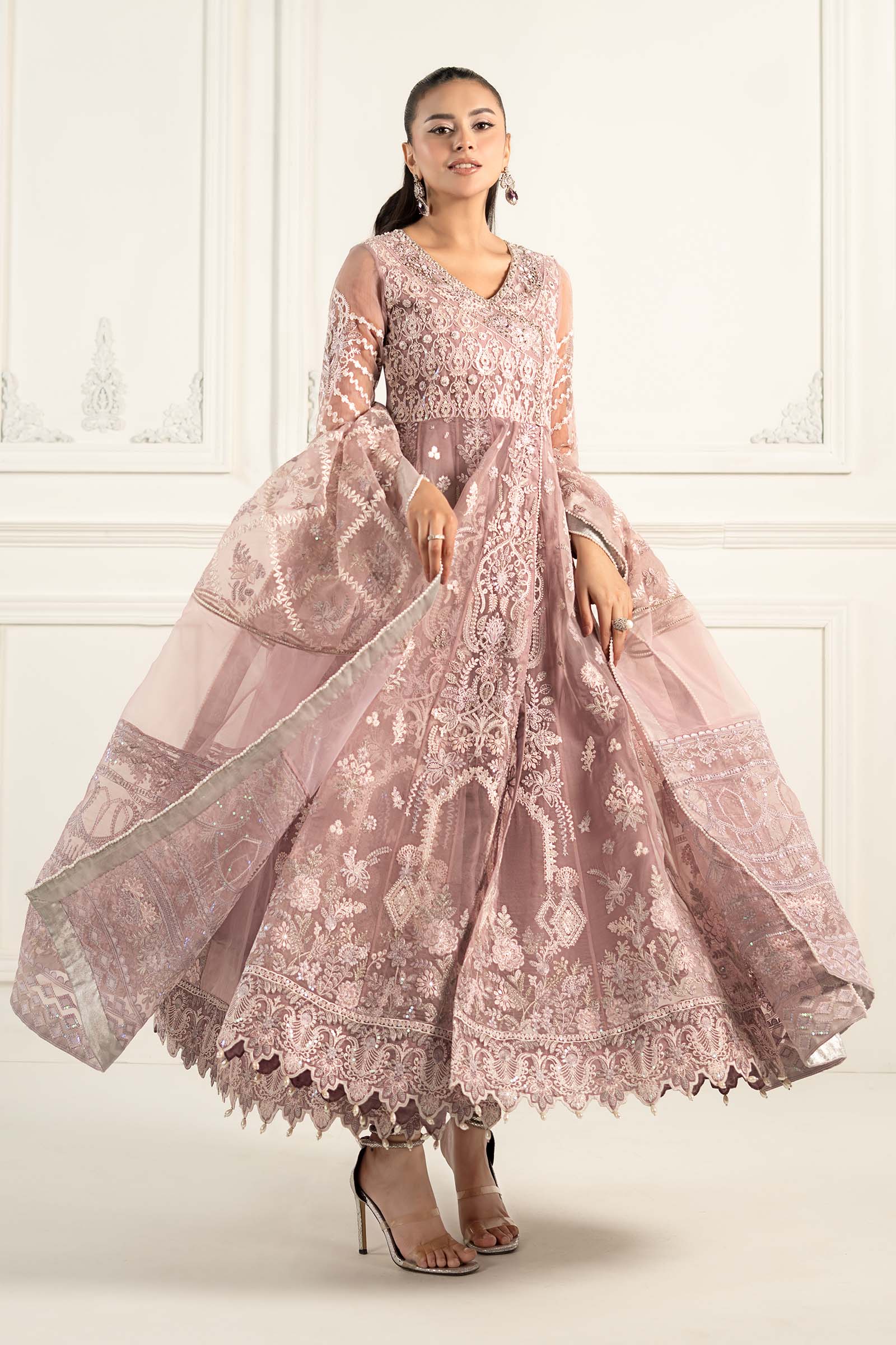 Maira B | Ready to Wear | SF-EF25-44 Lilac by Maria Faisal - Registered Vendor of : Maria B - type : Wedding Dress - 100% original wedding dresses