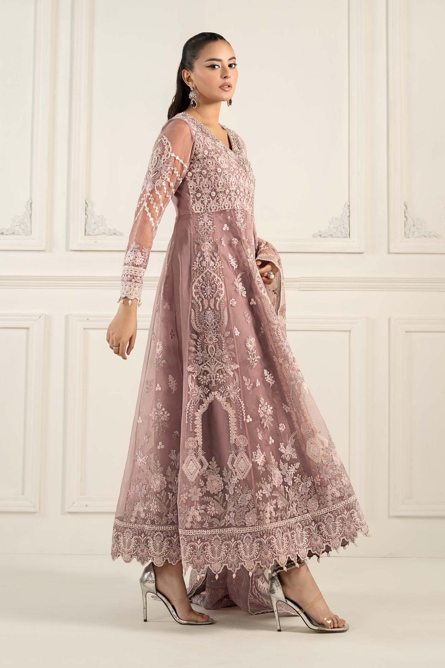 Maira B | Ready to Wear | SF-EF25-44 Lilac by Maria Faisal - Registered Vendor of : Maria B - type : Wedding Dress - 100% original wedding dresses