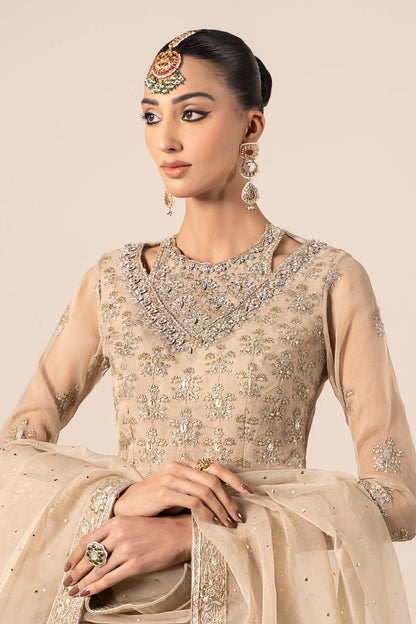 Maira B | Ready to Wear | SF-EF25-55 Beige by Maria Faisal - Registered Vendor of : Maria B - type : Wedding Dress - 100% original wedding dresses