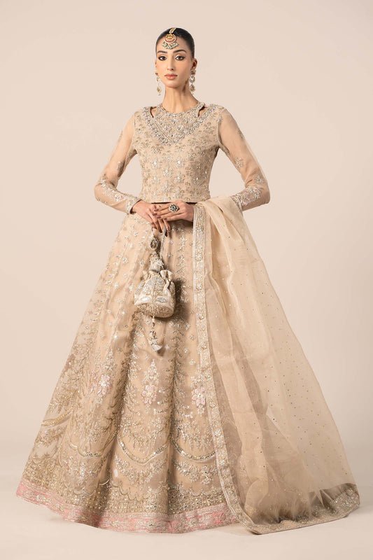 Maira B | Ready to Wear | SF-EF25-55 Beige by Maria Faisal - Registered Vendor of : Maria B - type : Wedding Dress - 100% original wedding dresses