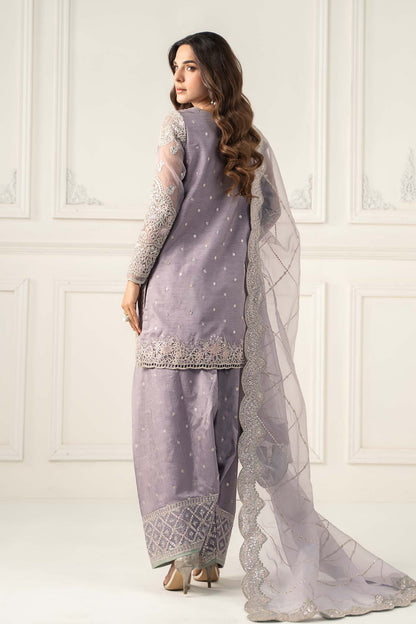 Maria B | Luxury Formals | SF-EF25-60R1-Lilac - Formal Dress - available at Maria Faisal in UK and USA.