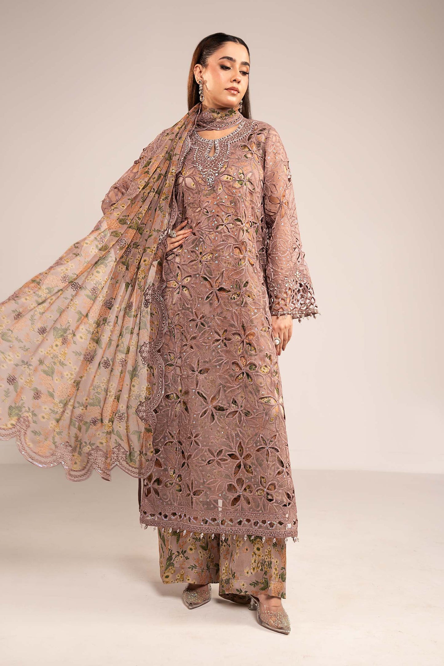 Maria B | Eid Collection 2026 | Sf-Ef26-03 Purple - Luxury Dress - available at Maria Faisal in UK and USA.