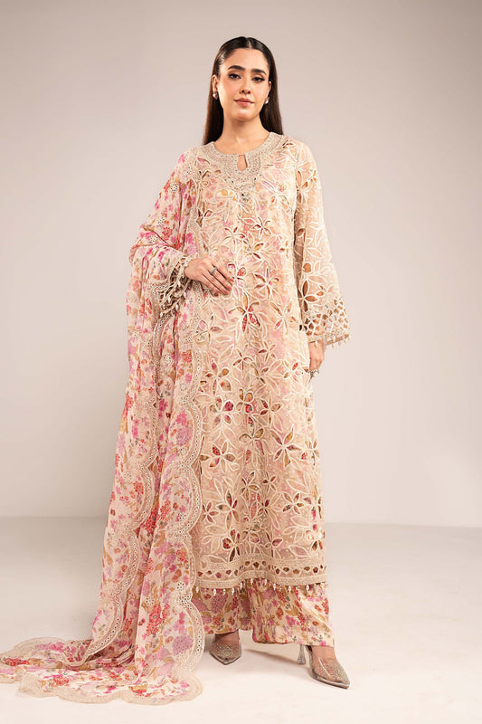Maria B | Eid Collection 2026 | Sf-Ef26-03-Off White - Luxury Dress - available at Maria Faisal in UK and USA.