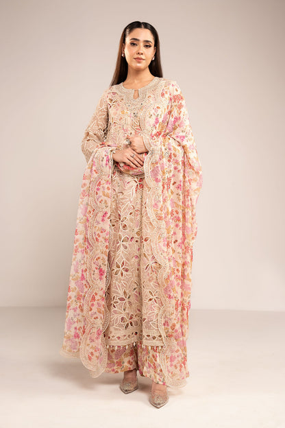 Maria B | Eid Collection 2026 | Sf-Ef26-03-Off White - Luxury Dress - available at Maria Faisal in UK and USA.