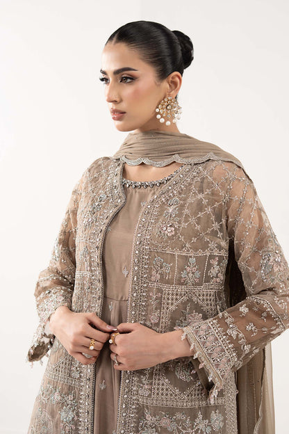 Maria B | Luxury Formals | SF-EF26-05-Coffee - Formal Dress - available at Maria Faisal in UK and USA.