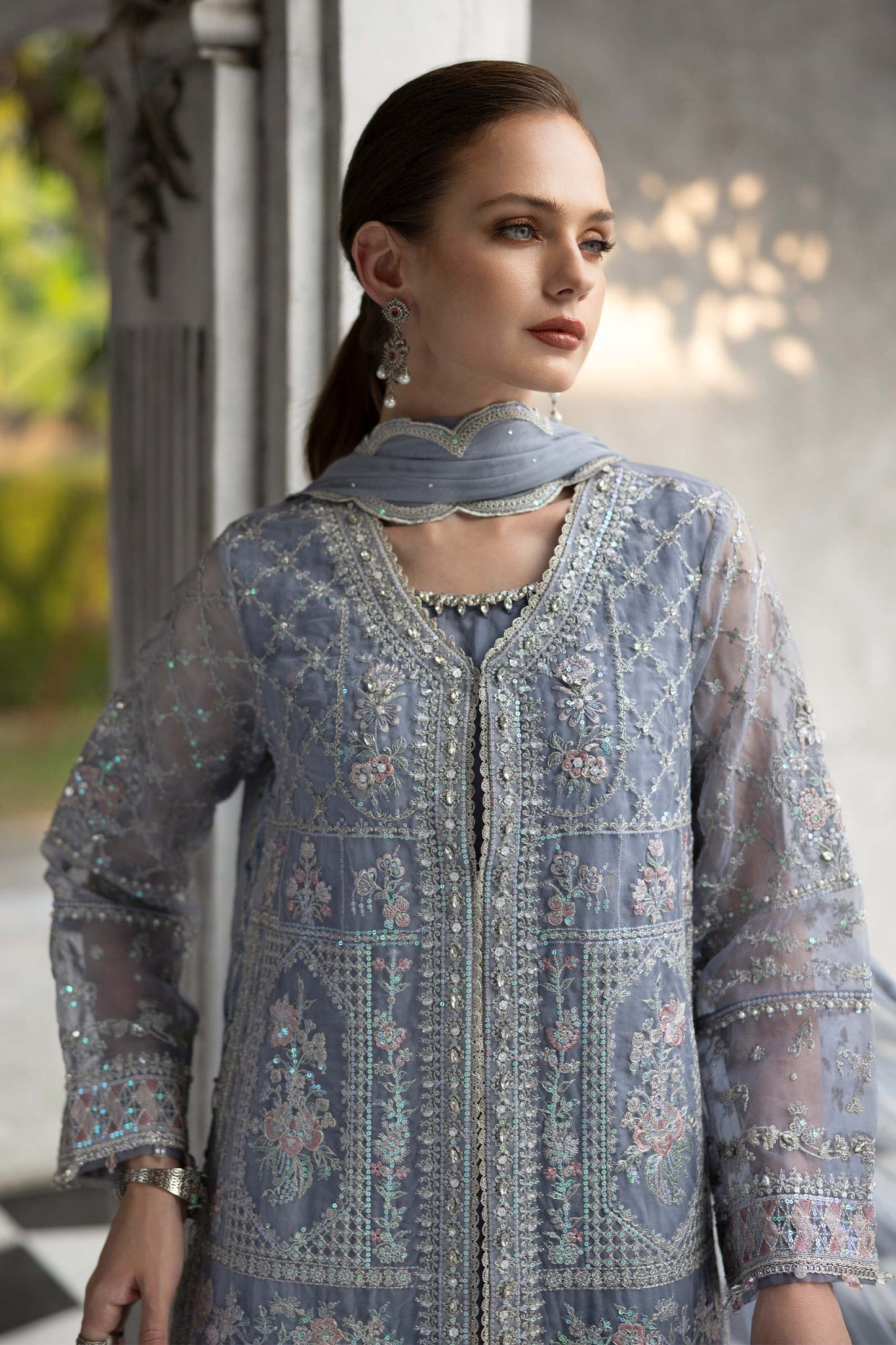 Maria B | Eid Collection 2026 | Sf-Ef26-05 Sky Blue 1 - Luxury Dress - available at Maria Faisal in UK and USA.