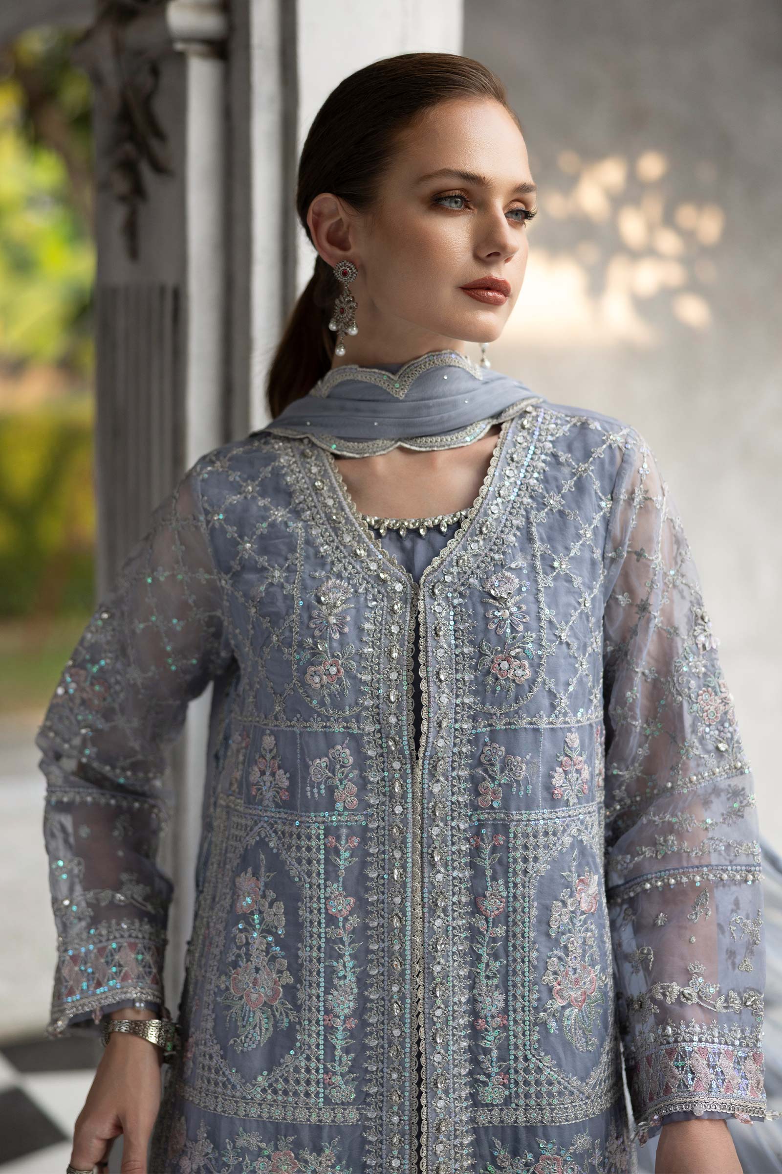 Maria B | Eid Collection 2026 | Sf-Ef26-05 Sky Blue 1 - Luxury Dress - available at Maria Faisal in UK and USA.