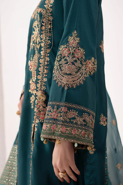 Maria B | Eid Collection 2026 | Sf-Ef26-07 Teal - Luxury Dress - available at Maria Faisal in UK and USA.