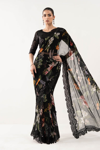 Maria B | Luxury Formals | SF-EF26-09-Black - Formal Dress - available at Maria Faisal in UK and USA.