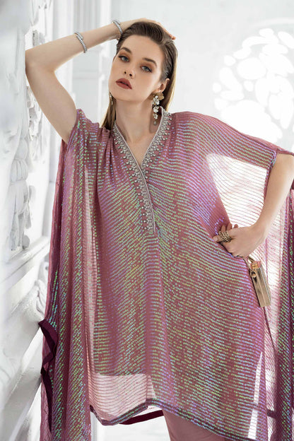 Maria B | Luxury Formals | SF-EF26-11-Beige and Green - Formal Dress - available at Maria Faisal in UK and USA.